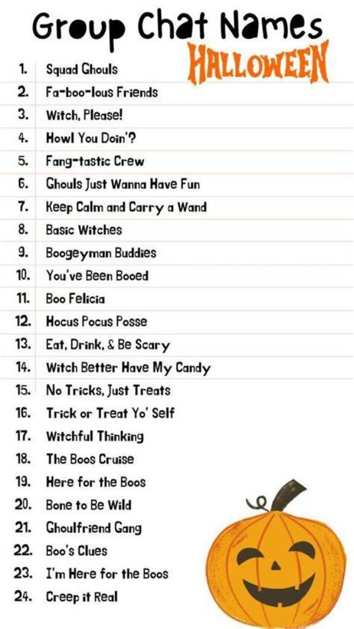50 Halloween-Themed Group Chat Names for You and Your Friends