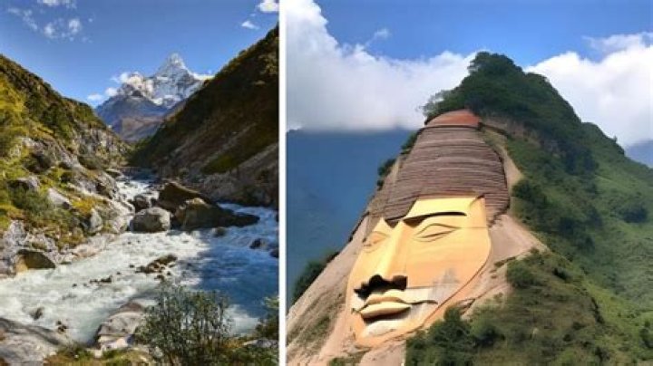 Giant Face Appears in Nepal Mountain after Landslide Reality Yatra TV