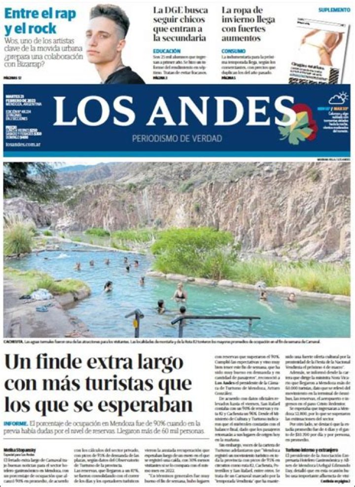 Peri&oacute;dico Diario de los Andes (Venezuela). Peri&oacute;dicos de Venezuela