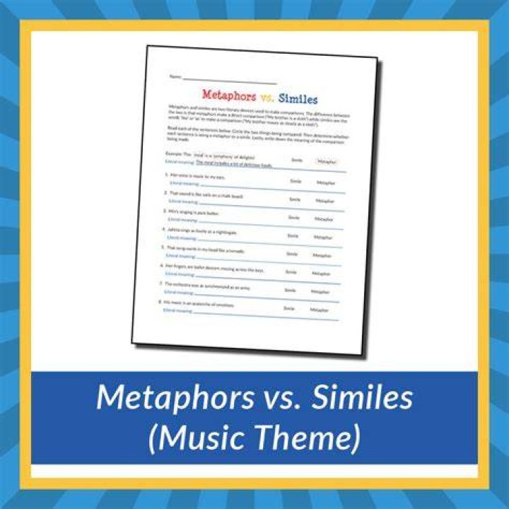 Similes and Metaphors in Music - songs with similes metaphors personification and hyperboles