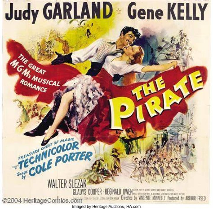 THE PIRATE, Judy Garland on set with Walter Slezak and his daughter