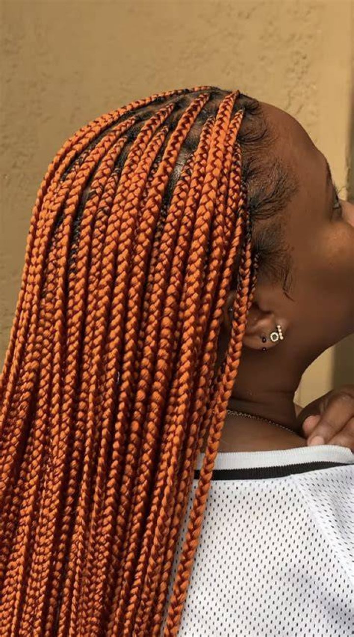 Unlock The Enchanting World Of Burnt Orange Knotless Braids