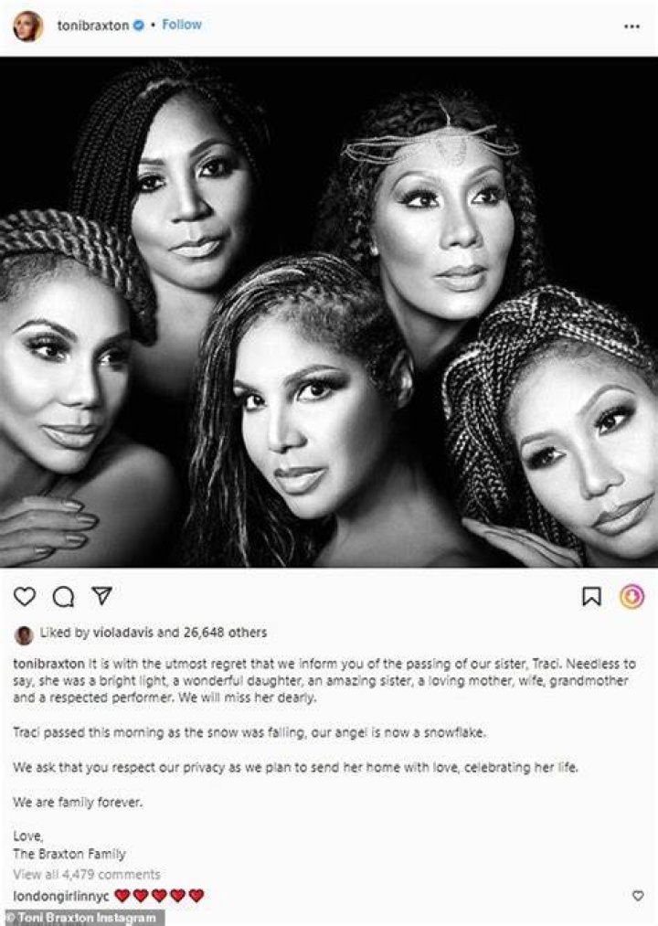 What killed Toni Braxton's sister?
